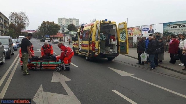 Wypadek na przejściu dla pieszych przy ul. Chopina