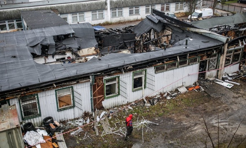 Magazyn na ul. Abrahama w Gdańsku spalił się 10 grudnia.