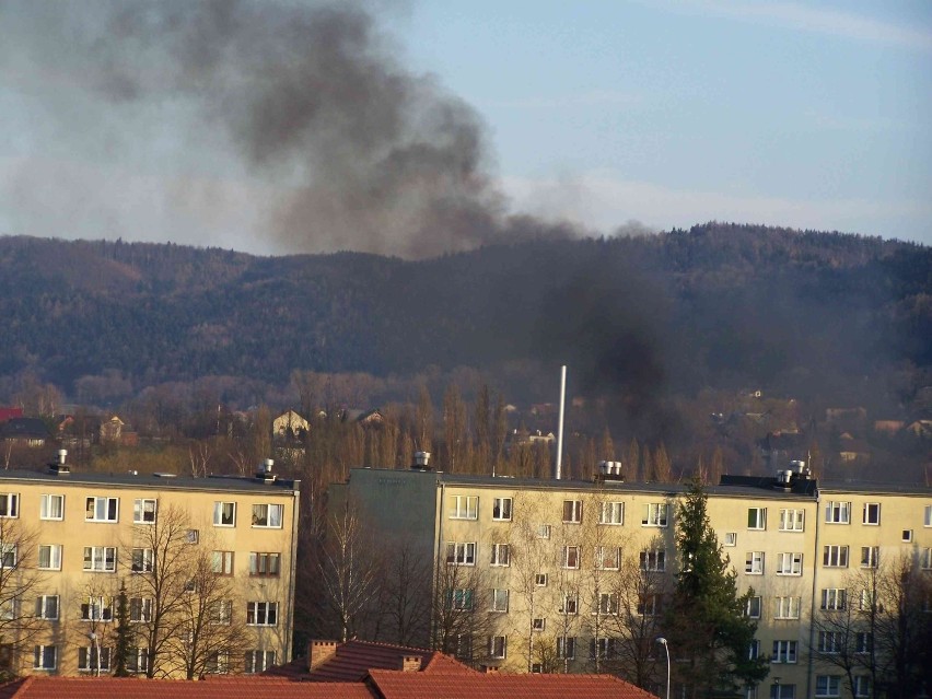 Pożar na osiedlu Lenartowicza w Andrychowie