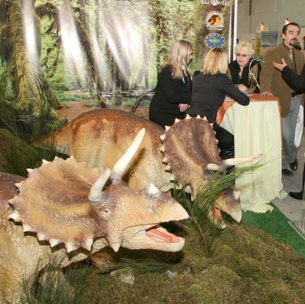 Jedną z atrakcji targów Voyager, była mini-wystawa dinozaurów z Bałtowskiego Parku Jurajskiego