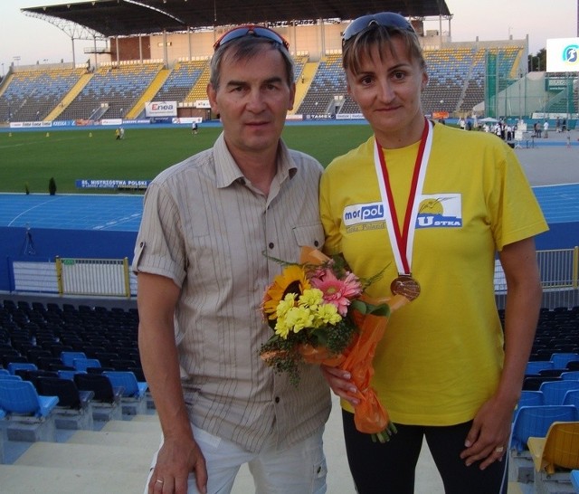 Henryk Michalski (szkoleniowiec) i Barbara Madejczyk ze srebrem mistrzostw Polski w Bydgoszczy.