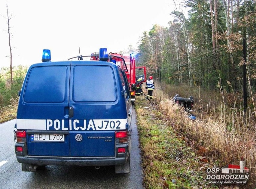 Do wypadku doszło na drodze Gosławice – Sieraków Śląski w...