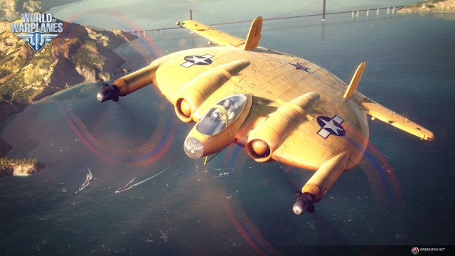 World of WarplanesChance-Vought XF5U Pancake, jeden z nowych samolotów w grze World of Warplanes