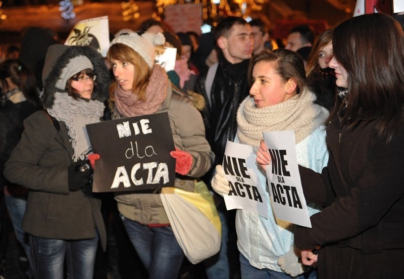 Protest przeciwko ACTA w Przemyślu...