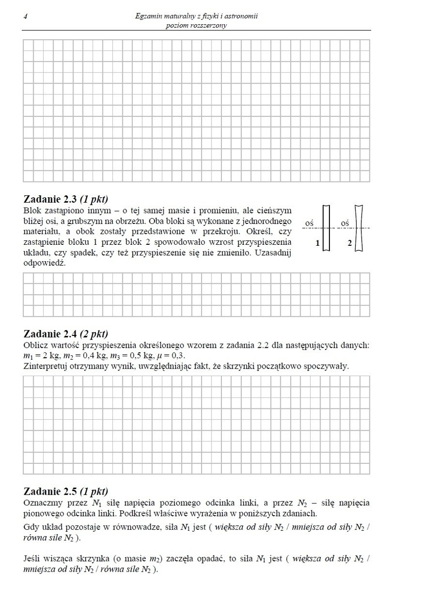 MATURA 2013 z CKE. FIZYKA I ASTRONOMIA - poziom rozszerzony [ARKUSZE CKE, PYTANIA, ODPOWIEDZI]