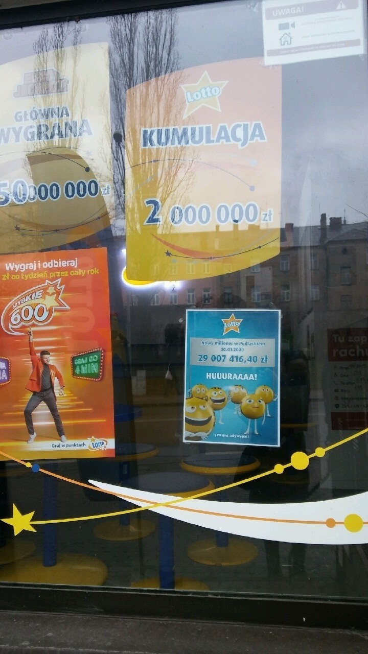 Kumulacja w Lotto rozbita! Szczęśliwiec w Łomży wygrał ponad 29 000 000 zł! [31.01.2020 WYNIKI LICZBY]