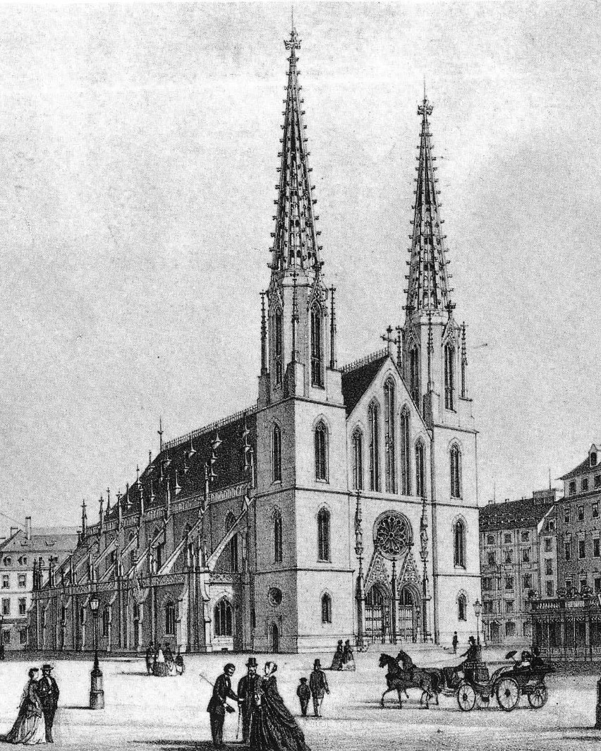 Lithographie Dresden Sophienkirche | vor 1890 | Quelle:...