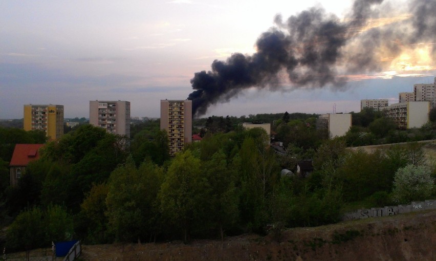Pożar na ul. Judyma w Szczecinie...