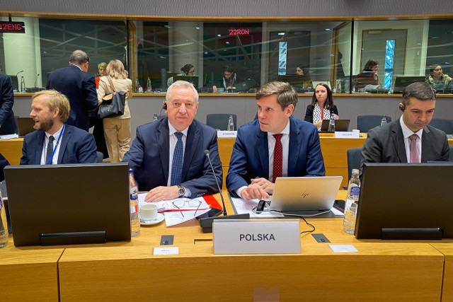 Minister Henryk Kowalczyk podczas posiedzenia Rady AGRFISH w Brukseli