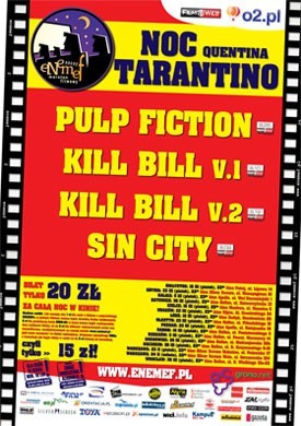 Noc z Quentinem Tarantino odbędzie się 16 marca (piątek) w kinie Moskwa. Początek o 23:30, koniec jak zawsze nad ranem.