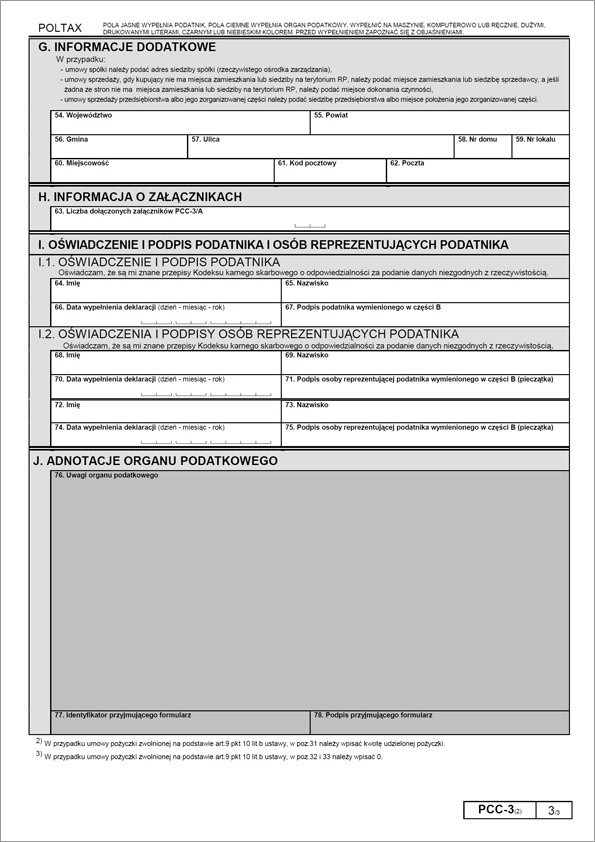 Wzór formularza PCC-3