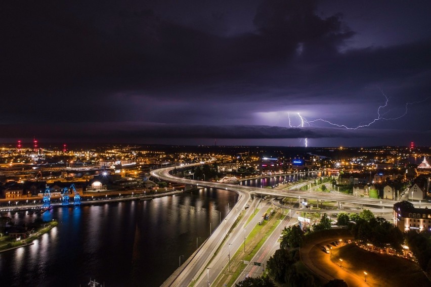 Burza nad centrum Szczecina