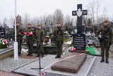 Szwelice. Odsłonięcie pomnika na grobie Powstańców Styczniowych w ramach 160. rocznicy wybuchu Powstania Styczniowego. 22.01.2023