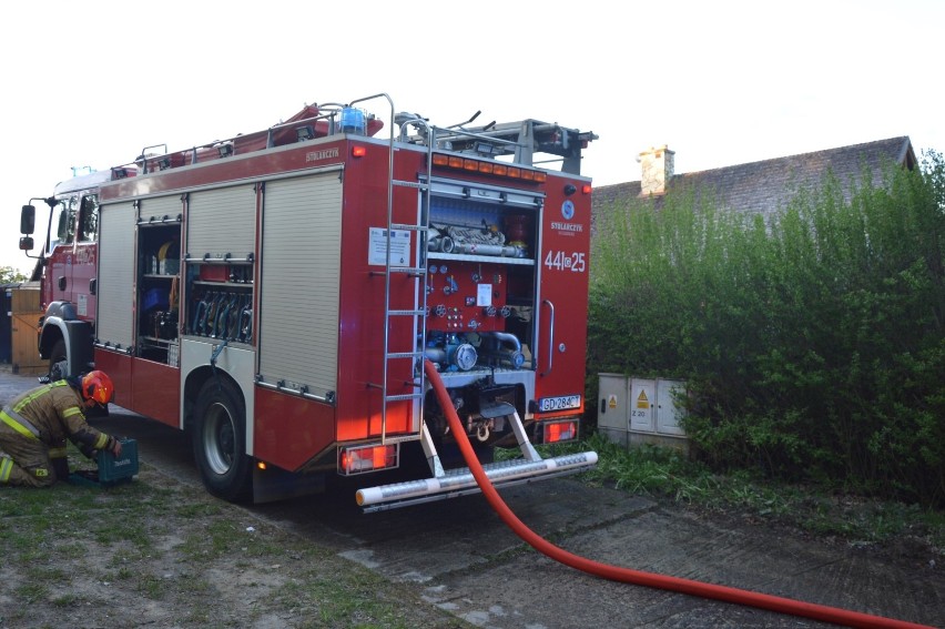 Łapalice. Pożar domku letniskowego. 14.05.2022 r.