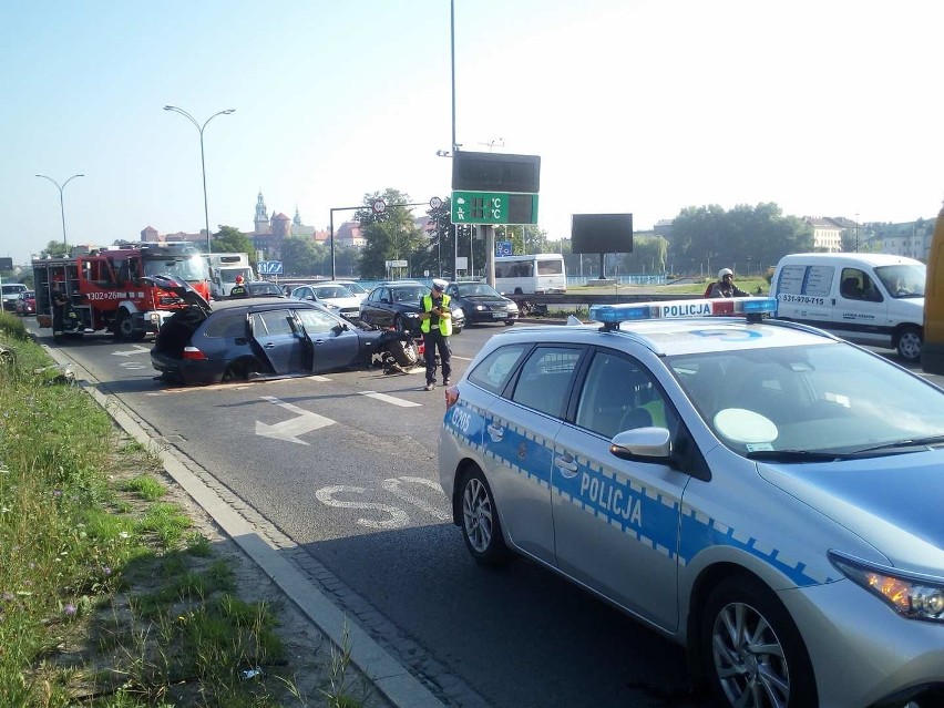 Wypadek na ul. Konopnickiej w Krakowie