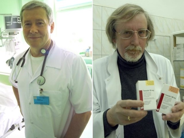 Od lewej: Władysław Pluta, kardiolog i Kazimierz Drosik, onkolog.