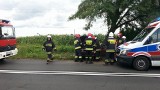 Wypadek pod Wrocławiem. Nissan wpadł do rowu (ZDJĘCIA)