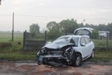 Wypadek pod Aleksandrowem. 5 osób rannych w zderzeniu dwóch samochodów [ZDJĘCIA+FILM]