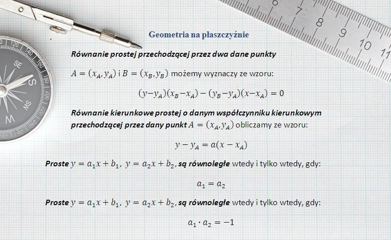 Matura 2017. Matematyka. Korepetycje z geometrii na płaszczyźnie