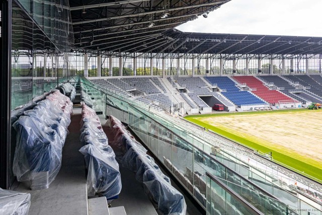 Stadion Pogoni Szczecin w trakcie robót