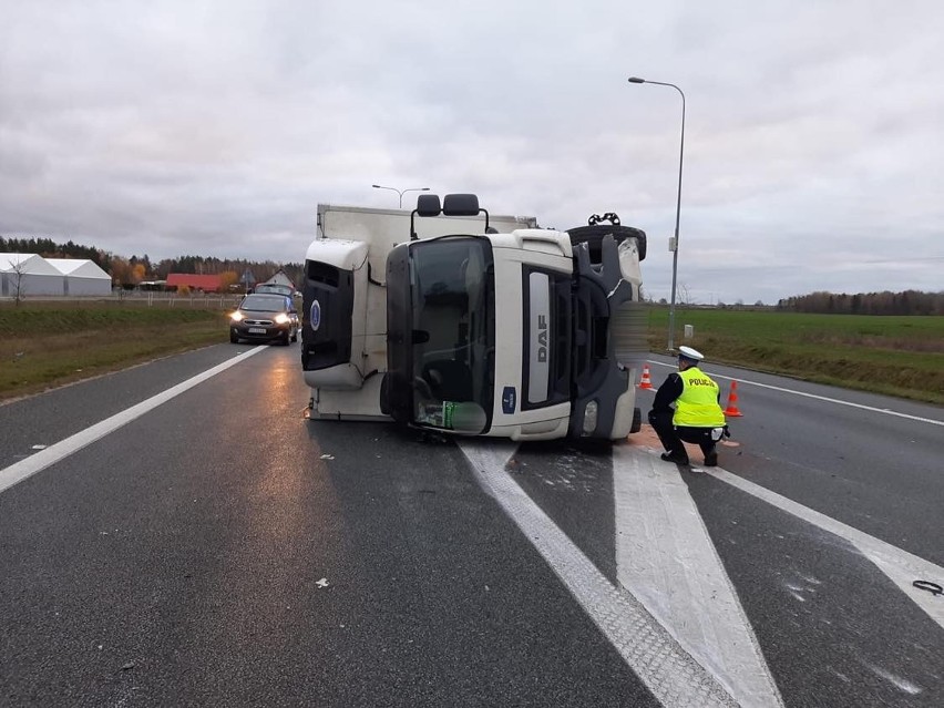 Wypadek na drodze krajowej nr 6 w Reblinku w gminie...