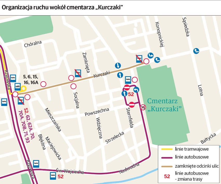 Jak dojechać na cmentarze w Łodzi we Wszystkich Świętych [MAPY] | Dziennik  Łódzki