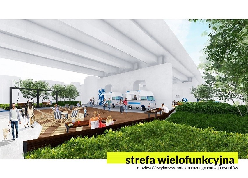 Kraków. Zaplanowali Park Kolejowy pod estakadami w centrum miasta. Dominować ma zieleń i rekreacja, ale proponują też usługi [WIZUALIZACJE]