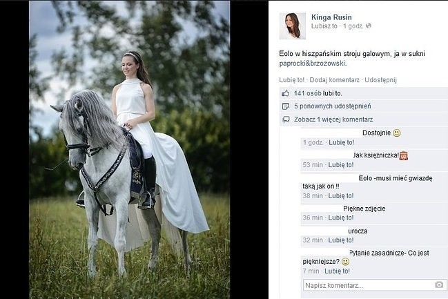 Kinga Rusin (fot. screen z Facebook.com)