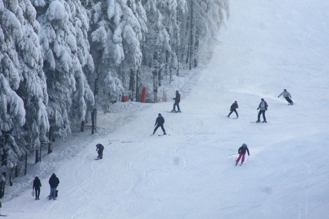 Na Telegrafie w Kielcach narciarzy nie brakuje.