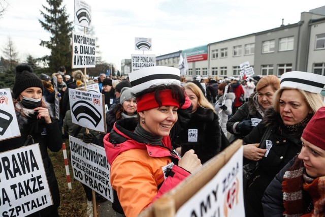 Na protest do Rzeszowa przyjechały w minioną sobotę pielęgniarki z całej Polski.