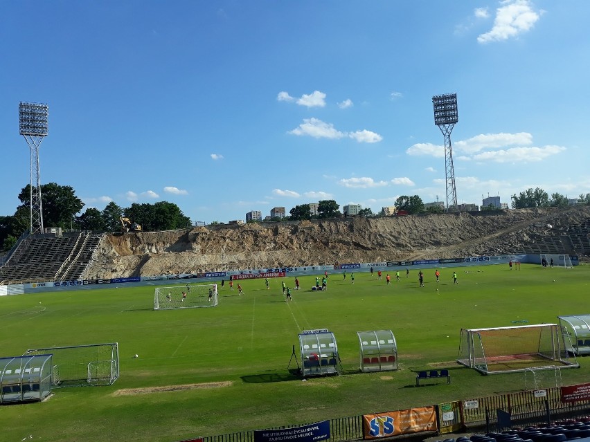 Budowa nowego stadionu Pogoni Szczecin - stan na 18 czerwca.