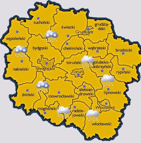 Pogoda: przelotne opady śniegu z deszczem i niskie ciśnienie [wideo, mapa pogody]