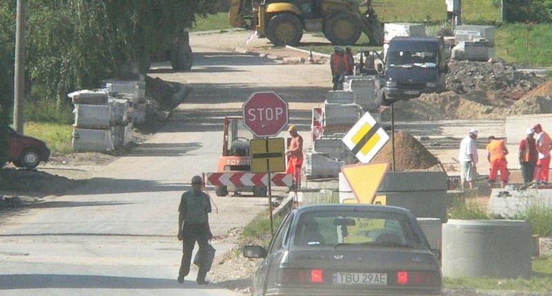 Trwa modernizacja ulicy Armii Krajowej w Busku-Zdroju.