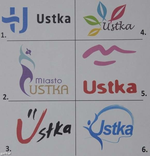 Tak wyglądało sześć najlepszych projektów logo Ustki.