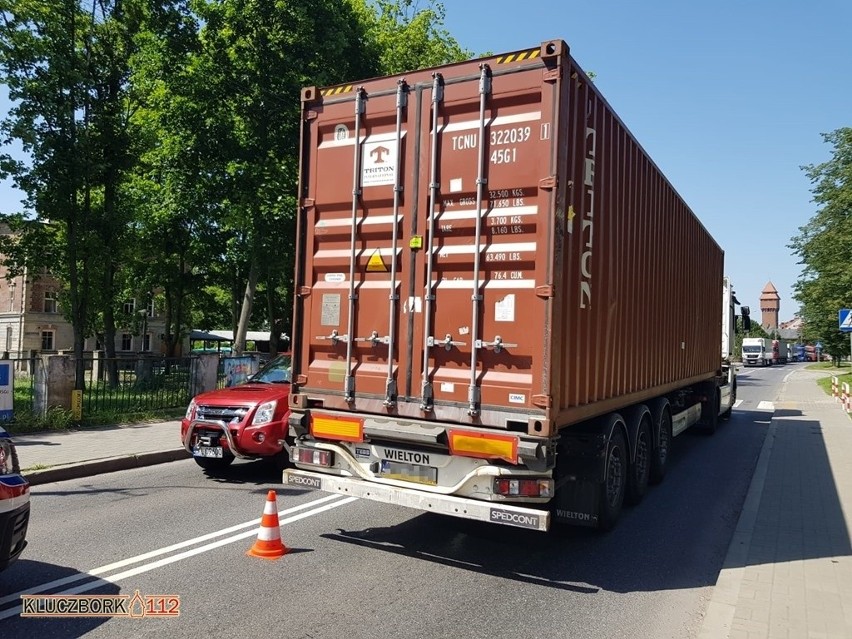 Wypadek na drodze krajowej nr 45 w Kluczborku