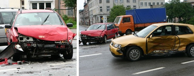 Wypadek na skrzyżowaniu ulic Pobożnego z Garncarską