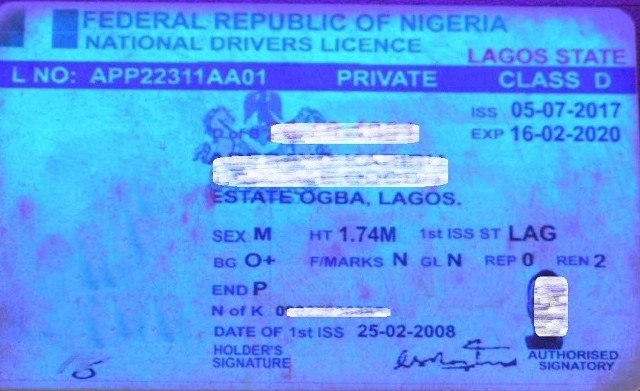 Tak wygląda fałszywe prawo jazdy, którym posługiwał się Nigeryjczyk