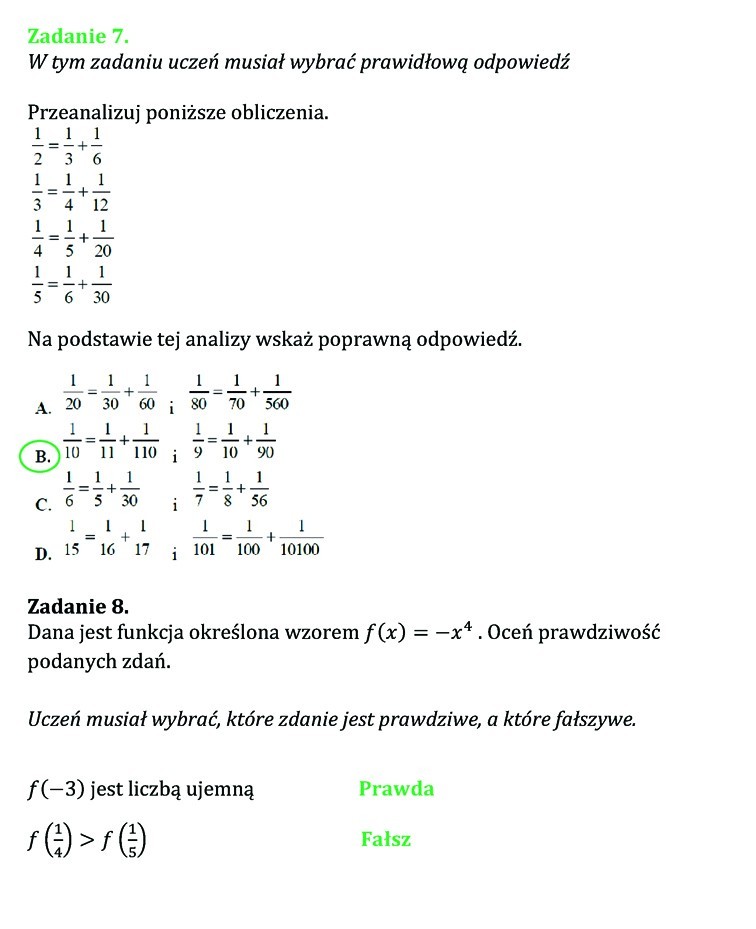 Próbny egzamin gimnazjalny 2014: Matematyka [ARKUSZE, ODPOWIEDZI]
