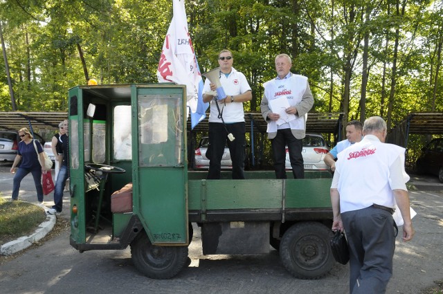 Tak 10 września protestowali pracownicy i związkowcy w obronie miejsc pracy i przeciw likwidacji Zachemu