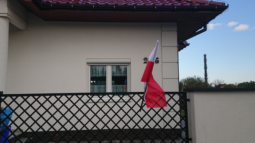Flaga burmistrza Jędrzejowa Marcina Piszczka.