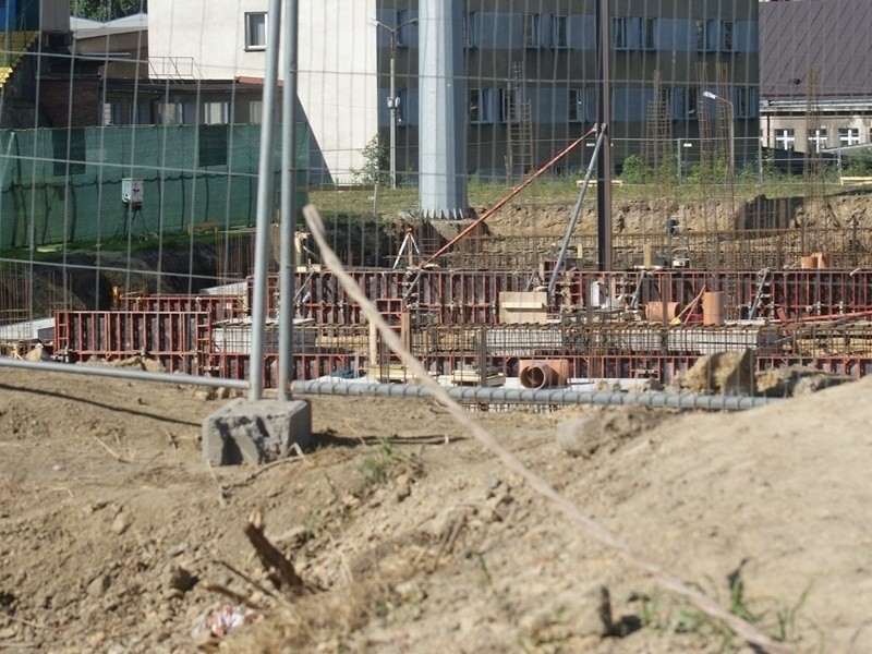 Plac budowy nowego stadionu Podbeskidzia Bielsko-Biała