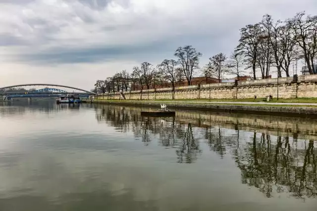 Kraków widziany z rzeki Wisły