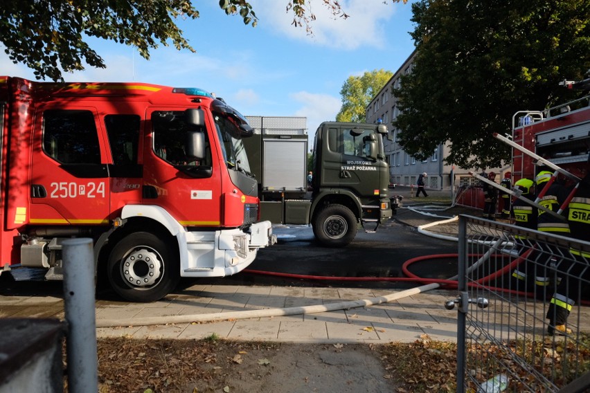 Duży pożar wybuchł w Poznaniu przy ul. Karpia. Pali się...