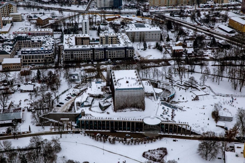 2019-01-12 bialystok z lotu ptaka zima snieg fot. wojciech...