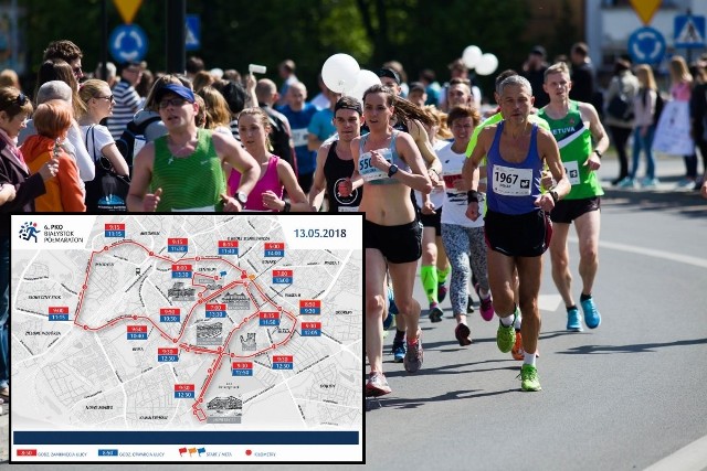 6. PKO Białystok Półmaraton - trasa biegu, objazdy i mapa. Na zdjęciach: 5. PKO Białystok Półmaraton w dniach 13-14 maja 2017 roku