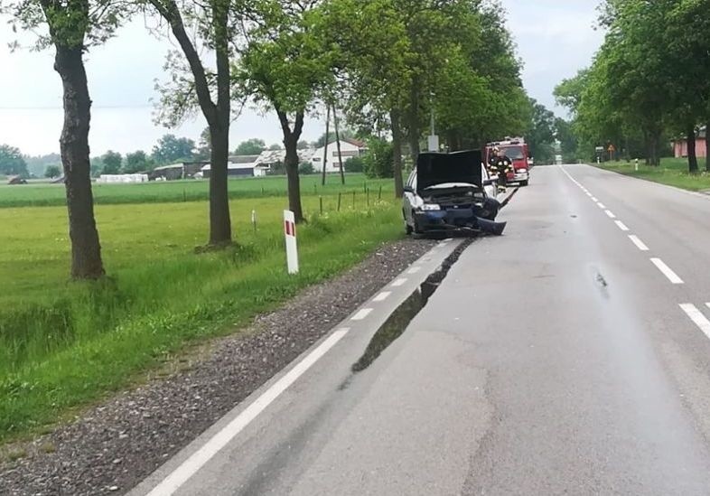 Maków Mazowiecki. Bez prawa jazdy spowodował wypadek. Zdjęcia