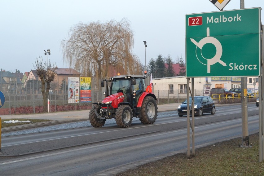 Protest rolników w Starogardzie Gdańskim