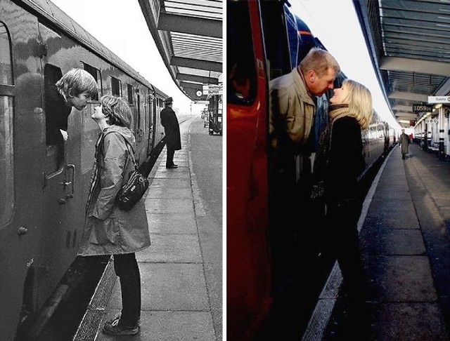 Chris Porsz, uliczny fotograf z Wielkiej Brytanii, postanowił wyśledzić po 30, a czasem nawet 40 latach, bohaterów swoich starych zdjęć i zrobić im niemal identyczne fotografie, ilustrujące, jak bardzo się zmienili.