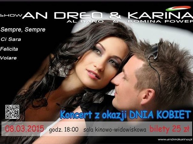 W niedzielę z okazji Dnia Kobiet w Międzyrzeczu odbędzie się koncert An Dreo i Kariny.