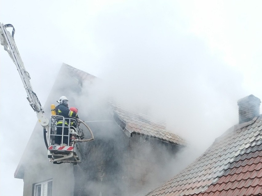 Pracowity dzień ostrowskich strażaków. Ugasili pożar dwóch domów, uratowali sarny